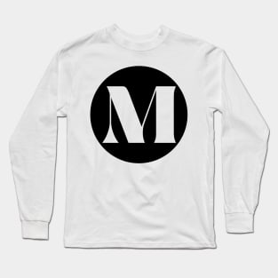 M (Letter Initial Monogram) Long Sleeve T-Shirt